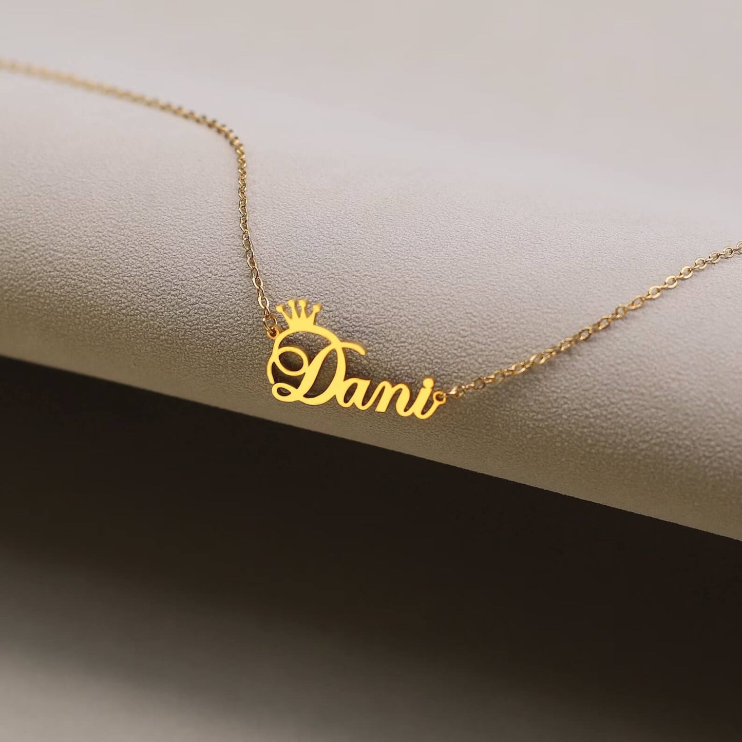 Name Necklace with Crown