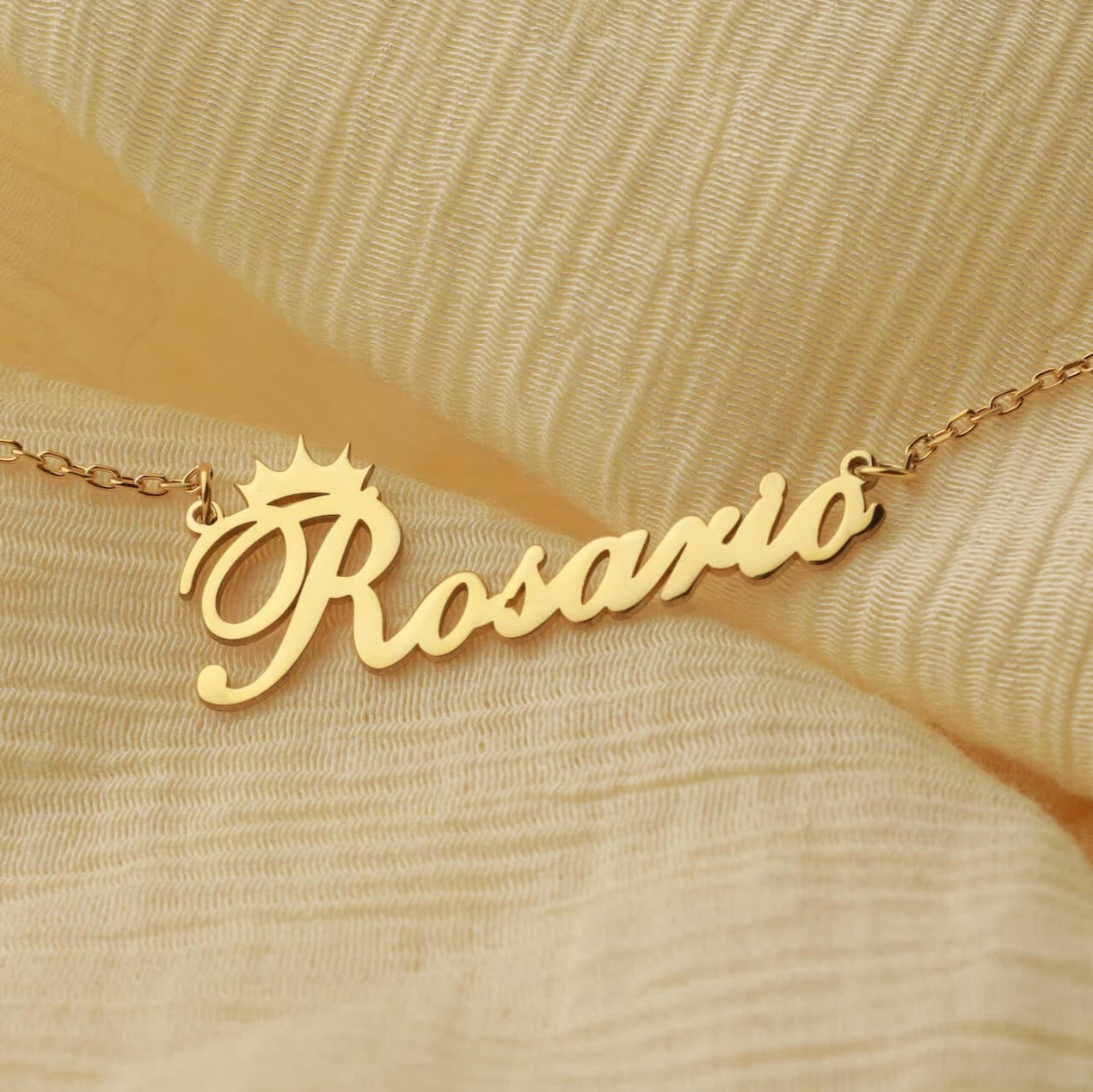 Name Necklace with Crown