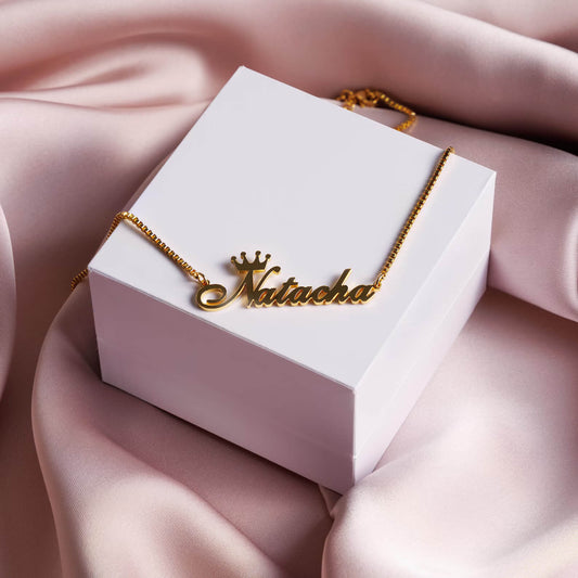 Custom Name Necklace with Crown