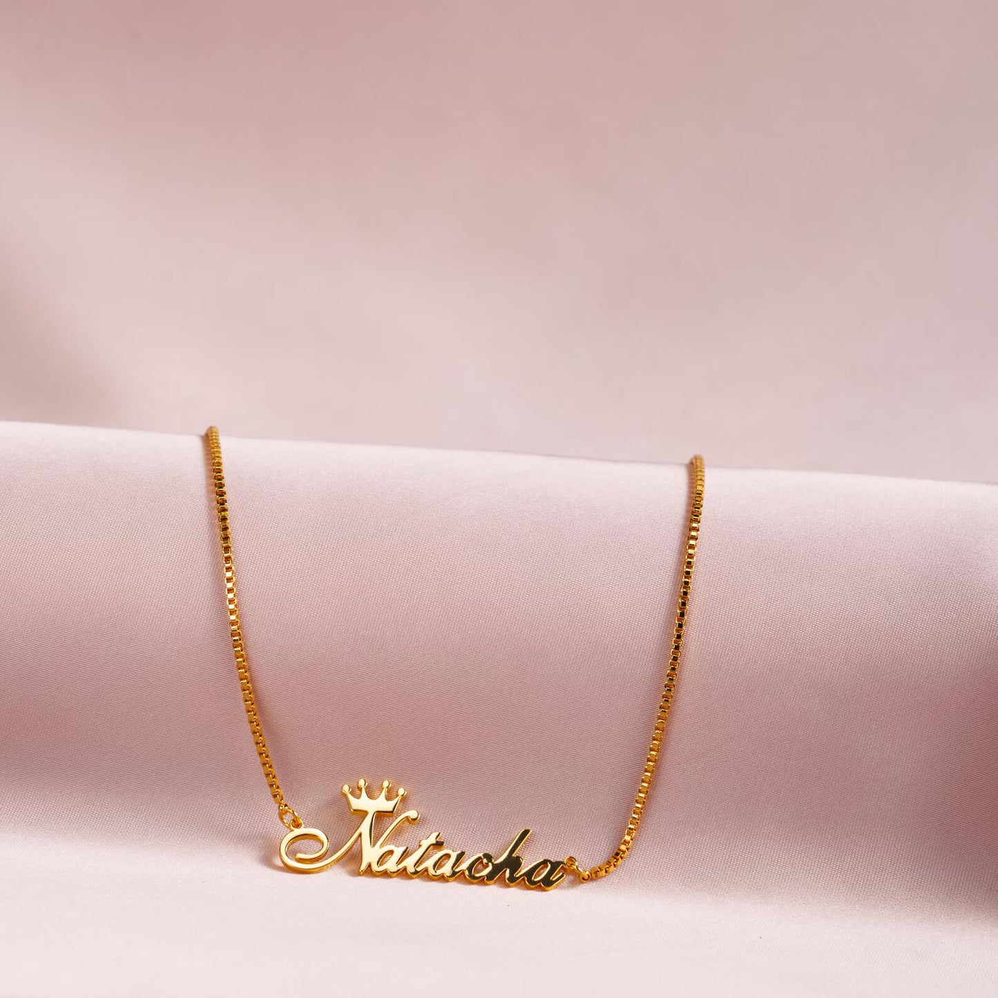 Custom Name Necklace with Crown