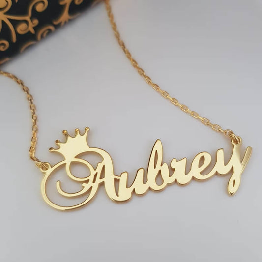 Crown Name Necklace