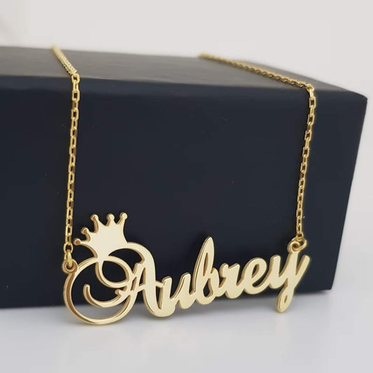 Crown Name Necklace