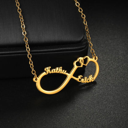 Double Name Heart Necklace