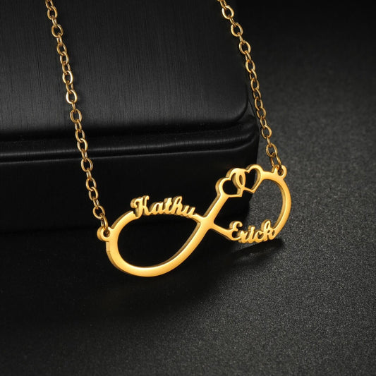 Double Name Heart Necklace