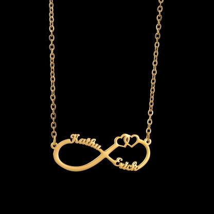 Double Name Heart Necklace