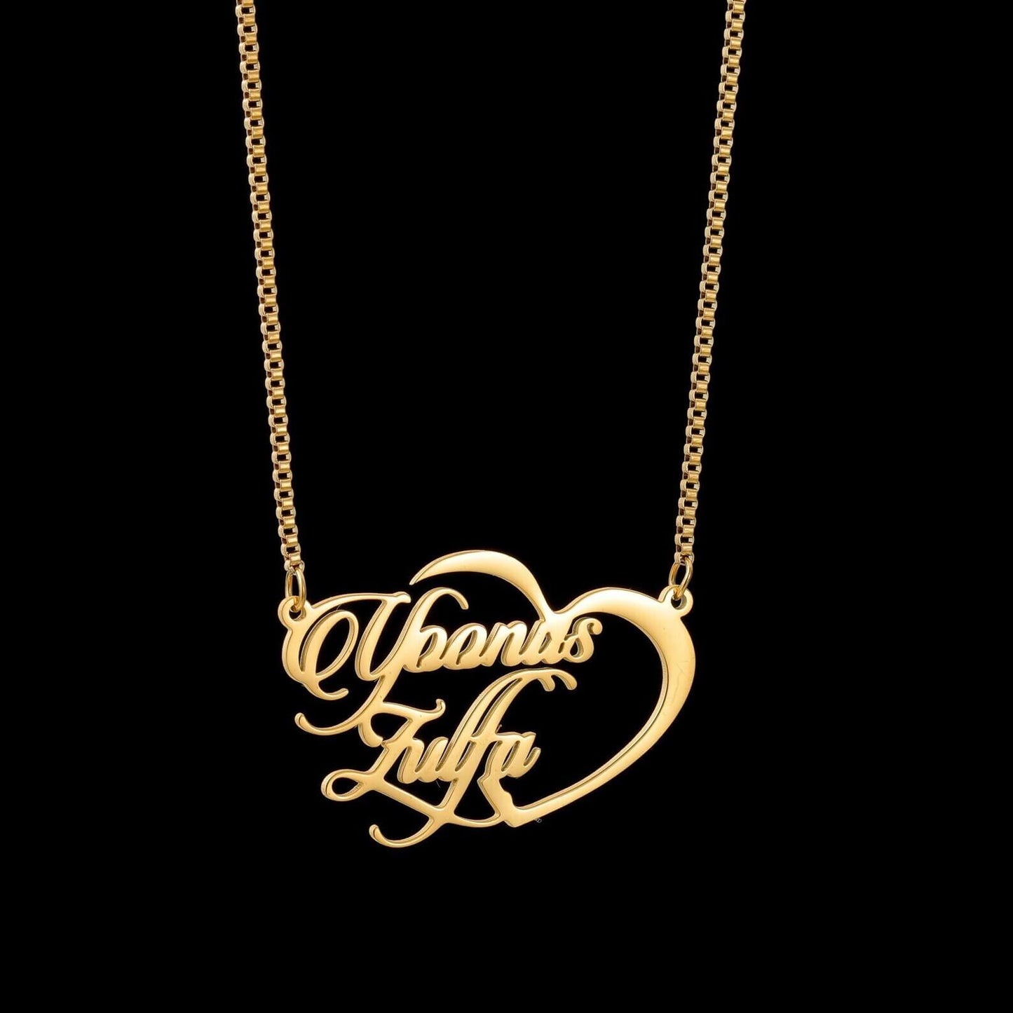Double Name Heart Necklace