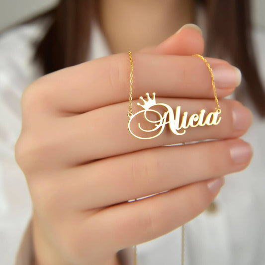 Crown Name Necklace