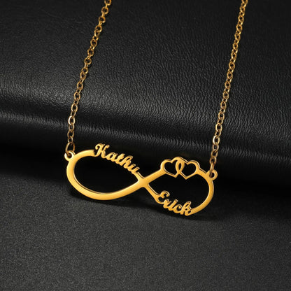 Double Name Heart Necklace