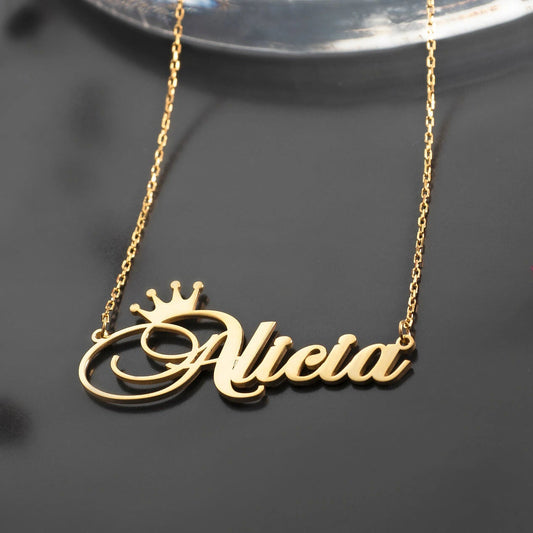 Crown Name Necklace