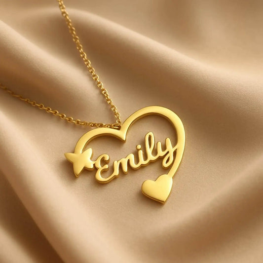 Heart Butterfly Necklace