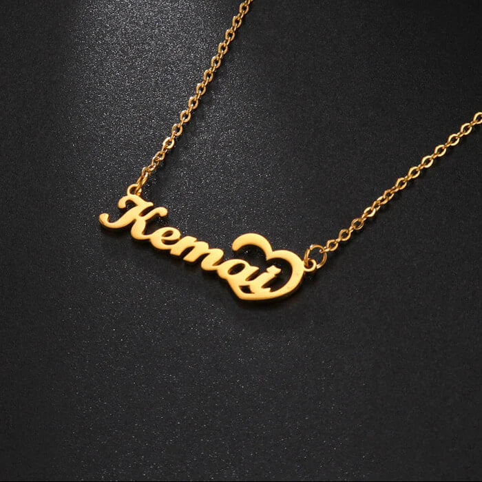Personalized Unique Heart Name Necklace