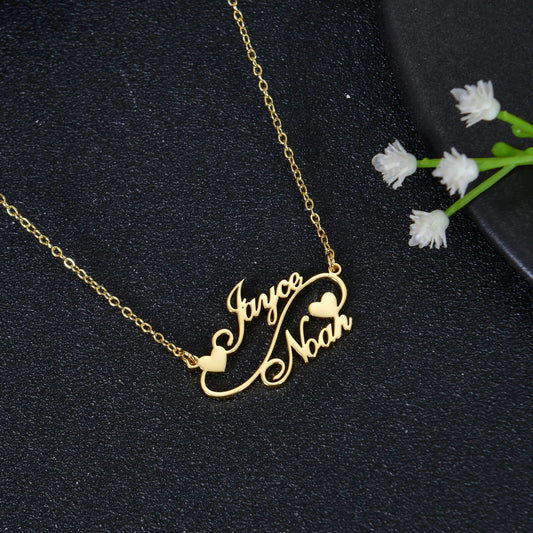 Personalized Couples Nameplate Necklace
