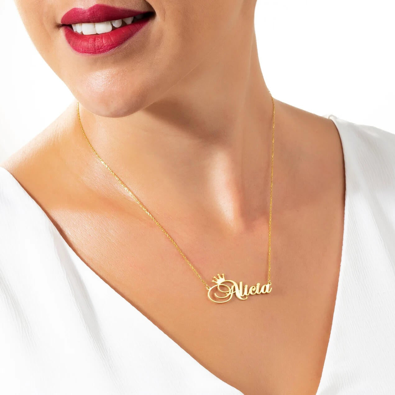 Crown Name Necklace