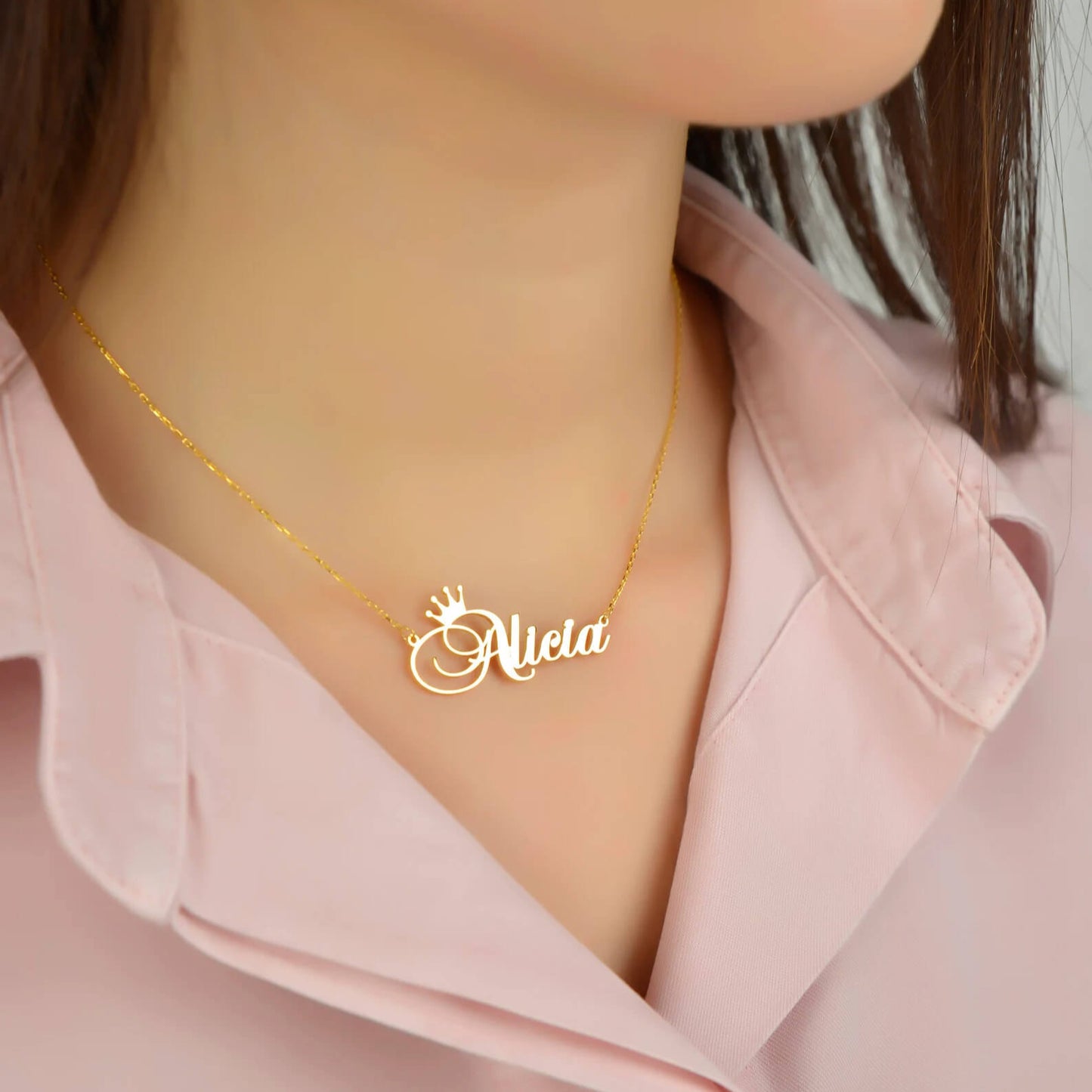 Crown Name Necklace