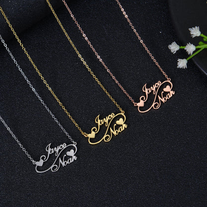 Personalized Couples Nameplate Necklace
